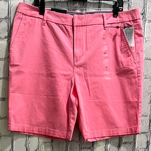 Tommy Hilfiger Size:16 Women Hollywood Short 9” Inseam Pink 97% Cotton - Picture 9 of 10